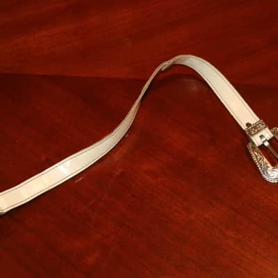 unkown Vintage Leather Strap  1960's  - White image 3