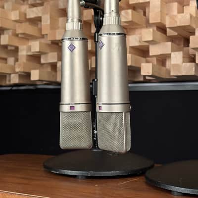 Vintage Neumann U87 Condenser Microphone Sequential SN Stereo Pair. 1983. Swivel Mounts. All Original! image 3