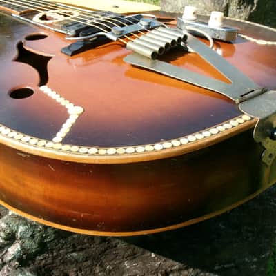 Ultra Rare 1950s Harmony No.1007 Archtop "Made in Occupied Japan" by Kasuga with Vintage Guyatone Pickup image 14