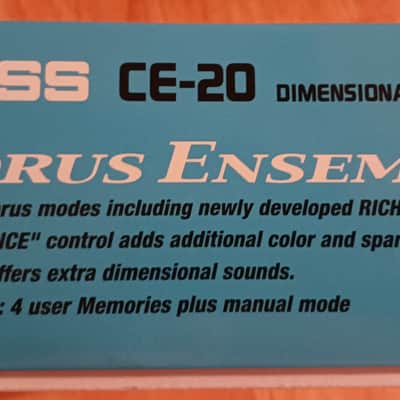 Boss CE-20 CHORUS ENSEMBLE - Twin Pedal 2003 - Blue image 10