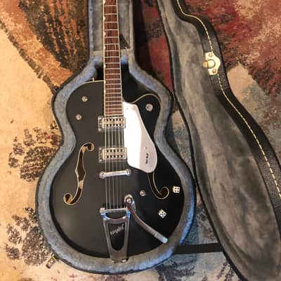 LOADED & CUSTOM” GRETSCH HOT RODDED / RAT ROD 5410t Matte Black … “MINT” … Korean made w/ Quality USA UPGRADES !!! / tvjones Brian Setzer Pups & tvjones wire harness / Tru-Arc Bridge / Quality Grover Locking tuners & high quality Gretsch Case image 1
