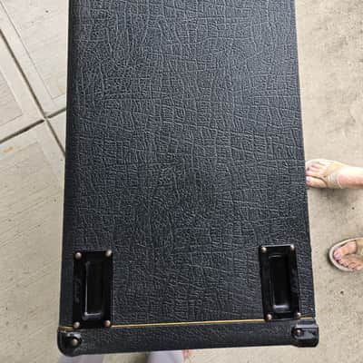 Marshall 4x10 Model 2038 (Rare) 1973-1974 - black tolex, checkerboard/houndstooth grille cloth with white piping image 4