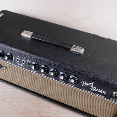 Fender Black Panel Bandmaster 40-Watt 2-Channel Guitar Amp Head 1967 image 2