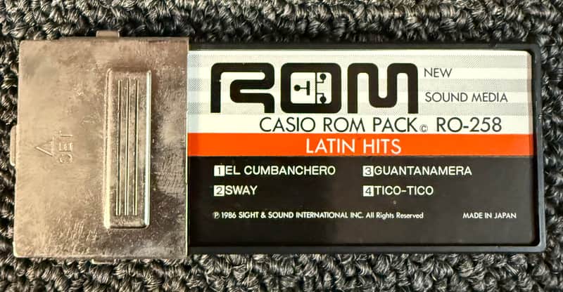 Casio Rom Pack RO-258 Latin Hits with Case, Vintage - Pre Owned *Untested* image 1