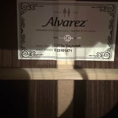 Alvarez Laureate LD70e Daybreak Gloss Dreadnought Acoustic-Electric (w/ Hardshell Case) image 12