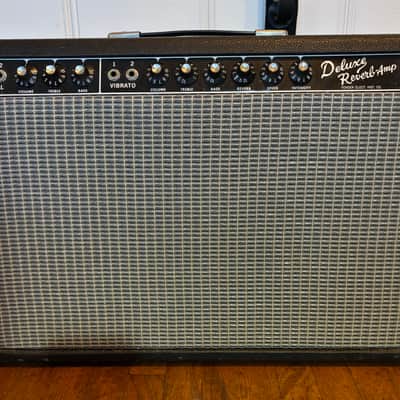 Fender Deluxe Reverb 2-Channel 22-Watt 1x12" Guitar Combo 1963 - 1967 - Black Panel image 1