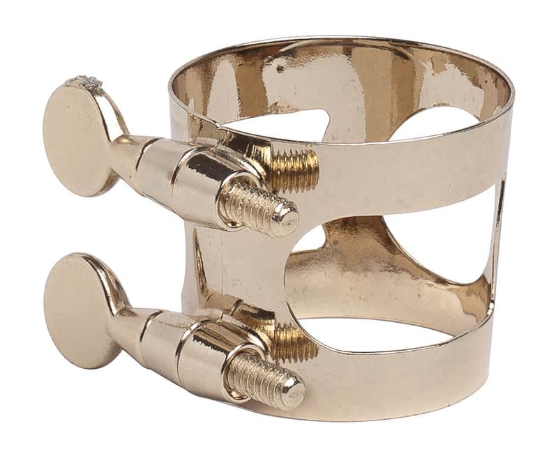 APM American Plating APM 334G-12 Brass Lacquer Alto Saxophone Ligature. (12 pack) image 1