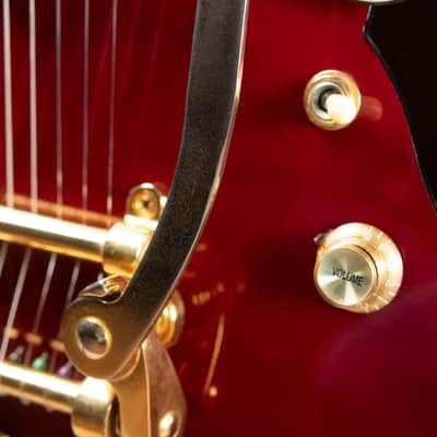 Epiphone Jorma Kaukonen Signature JA-Riviera, Cherry w/ Hardshell Case - Used image 15