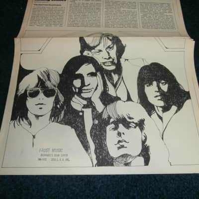 Vintage 1973 Ampeg Plug Newspaper w/ Original Mick Jagger Rolling Stones Poster! image 4