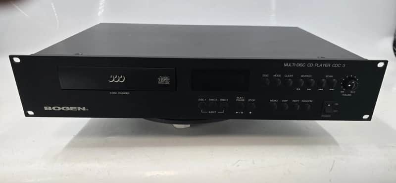 Bogen CDC 3 Three Disc Compact Disc Rack Mount CD Player - TESTED - RV-0331 image 1