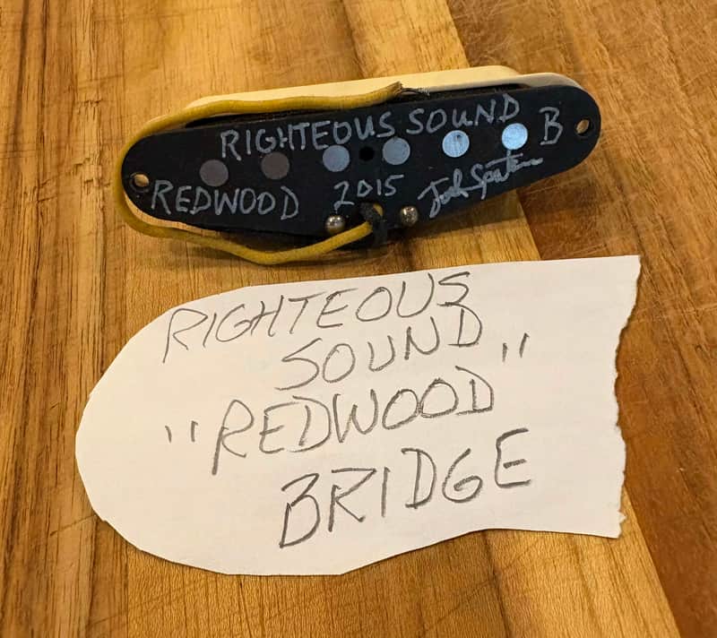 Righteous Sound Redwood Bridge Pickup – Warm Wood-Tone, Slightly Overwound, USA Handmade image 1