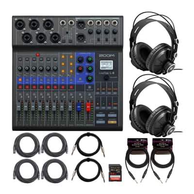 Zoom LiveTrak L8 Portable 8 Channel Digital Mixer and MultitrackRecorder Bundle image 13
