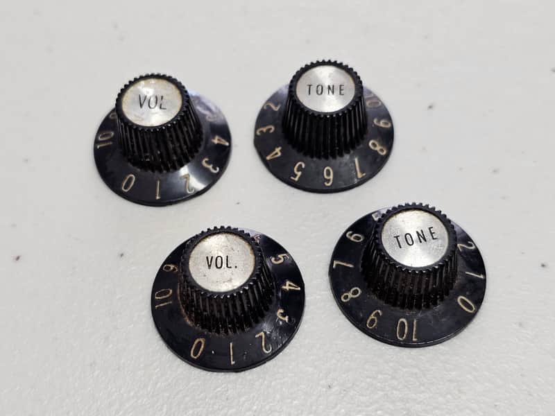 1960s Gibson Witch Hat Knobs Set (4) - 100% Genuine Vintage image 1
