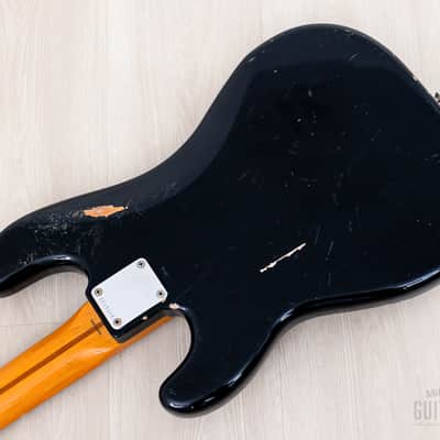 1983 Fender Precision Bass ‘57 Vintage Reissue PB57-95 Black Lacquer w/ USA Fullerton Pickup, Japan MIJ Fujigen image 15