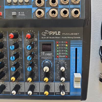 Pyle Bluetooth 8 Ch. Studio / DJ Controller Audio Mixer Console System PMXU83BT image 2