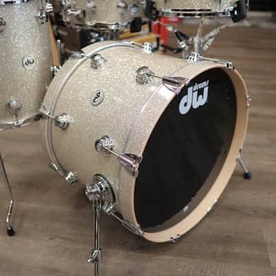 DW Collector's Series "333" Maple 4-Piece Shell Pack 20/12/14 w/ 5.5x14" Snare Drum (Broken Glass w/ Chrome Hardware) image 8