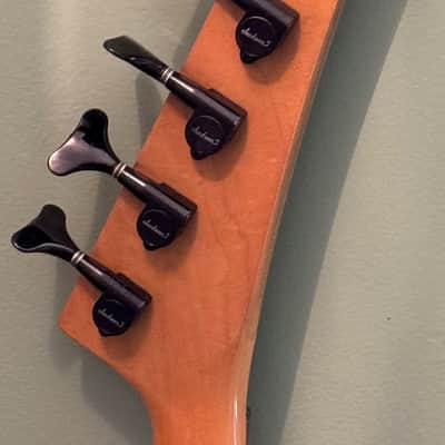 Charvel Vintage 80's Charvel / Jackson 2B Lefty 4 String Bass Guitar Made in Japan MIJ Left Handed W/ Case  - White image 6