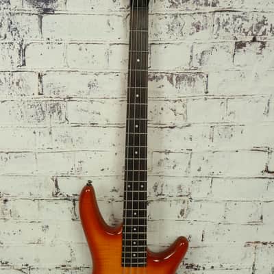 2010 Ibanez GIO GSR200FM 4-String Active Electric Bass Flamed Maple Amber Burst image 7