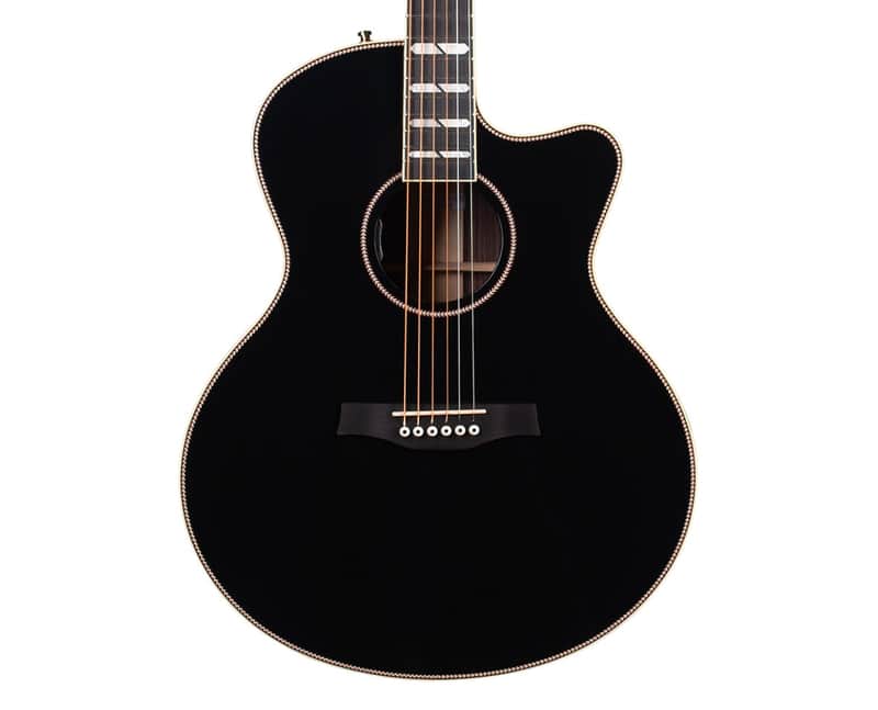 Godin Connaisseur MJ Blk RW Acoustic-Electric Guitar Mini-Jumbo - Black image 1