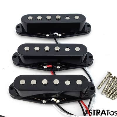* NEW Alnico 5 for Fender Stratocaster PICKUP SET Strat Pickups Black SB-48144