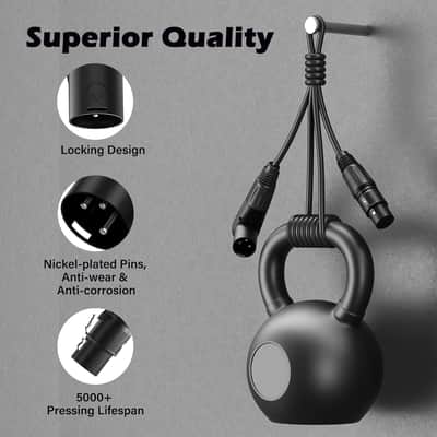 Right-Angle XLR Male to Straight XLR Female Microphone Cable 20 Ft, Adjustable 90 Degree Pro Balanced Shielded 3 Pin DMX Patch Cord for Studio Audio&DJ Stage Live Recording&Speaker System image 2