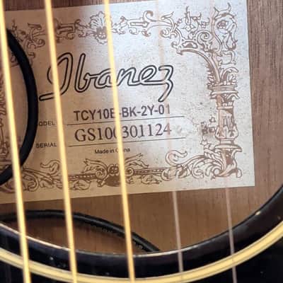 Ibanez TCY10E-BK Talman Acoustic Guitar 2008 - 2018 - Black image 7