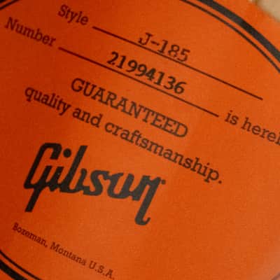 Gibson Acoustic J-185 Original - Vintage Sunburst image 12