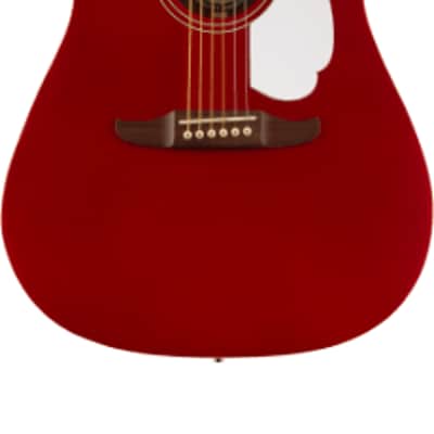 Fender California Redondo Player Dreadnought Acoustic Electric, Candy Apple Red image 1