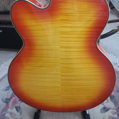 D'Angelico Excel EX-59 17" Hollow Body - Stairstep Tailpiece | Flame Maple Sunburst image 8
