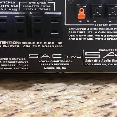 SAE TWO R6 70's-80's - Black 60 WPC (Serviced) image 15