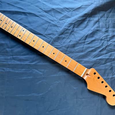 BMC Guitar Neck Strat® Stratocaster® 22 Fret Roasted Maple With Maple Fingerboard Nitro Lacquer Rounded Fret Ends 2026 - 9.5 Radius   [SN101] image 1