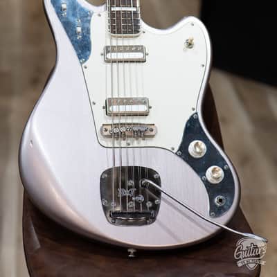 Bilt Relevator Baritone LS Guitar w/ Gigbag - Heather Mist Satin image 3