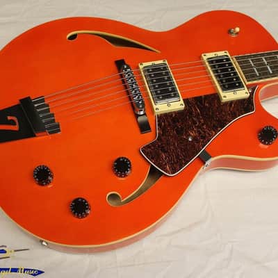 Italia Torino Semi-Hollow Electric Guitar, Trans Orange, Brand New!!! image 1