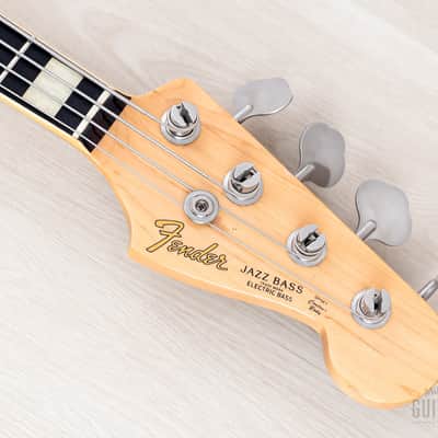2012 Fender Jazz Bass JB/HO Semi-Hollow Mahogany Body Black, Blocks & Binding, Japan MIJ image 4
