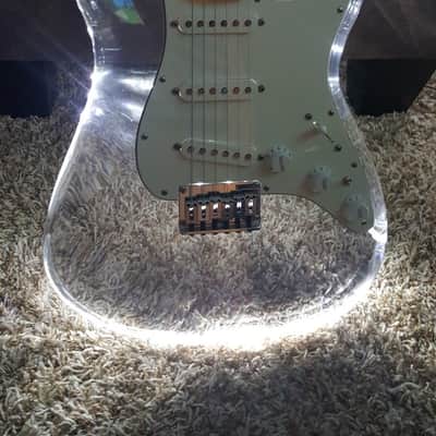 George Fedden Acrylic Body Stratocaster Guitar Fender Parts - LED's - RARE! image 3