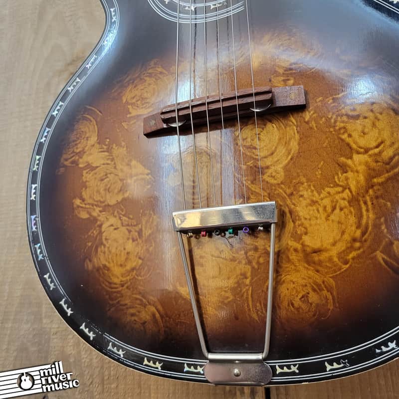 Maruha Vintage Parlor Guitar Crafted in Japan c. 1960s No. 612