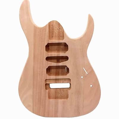 Mahogany Wood HSH Guitar Double Cutaway Body image 2