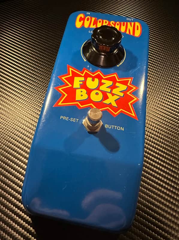 Colorsound  Sola Sound Fuzz Box 1996 - Blue Vintage 1996 Colorsound One Knob Fuzz Box - Dick Denney Sola Sound - Original First Issue image 1