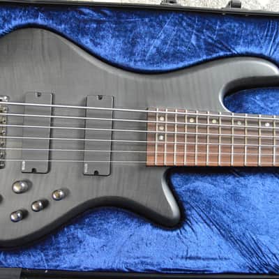 Schecter Stiletto Studio-6 Active 6-String Bass See-Thru Black Satin image 3