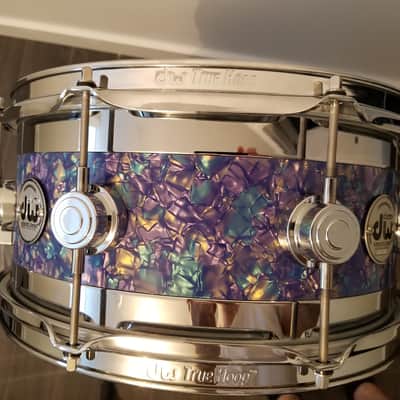 *New* DW Edge Snare 6x13 Stained Glass Finishply Rare image 4