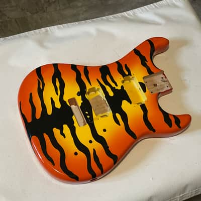 2010's Kramer Pacer Vintage Series Bengal Tiger Stripe Guitar Body Floyd Ready image 4