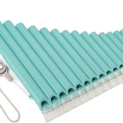 18 Pipes Pan Flute Eco-friendly Resin C tone Easy Learn Pan Flute, Blue image 3