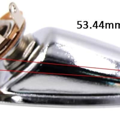 Guitar Input Jack Socket Plate Output Loaded Boat Style 1/4 Inch with Screws for Fender Stratocaster Strat St Mono Electric Guitar for Electric Guitar Replacement Parts(Silver) image 2