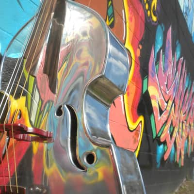 ALCOA upright bass 1930 polished image 1