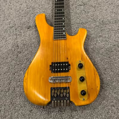 Custom Headless Blonde Travel Lapsteel compact comfortable electric guitar Made in Ukraine Custom shop Djent Modern Metal Unique Boutique image 8