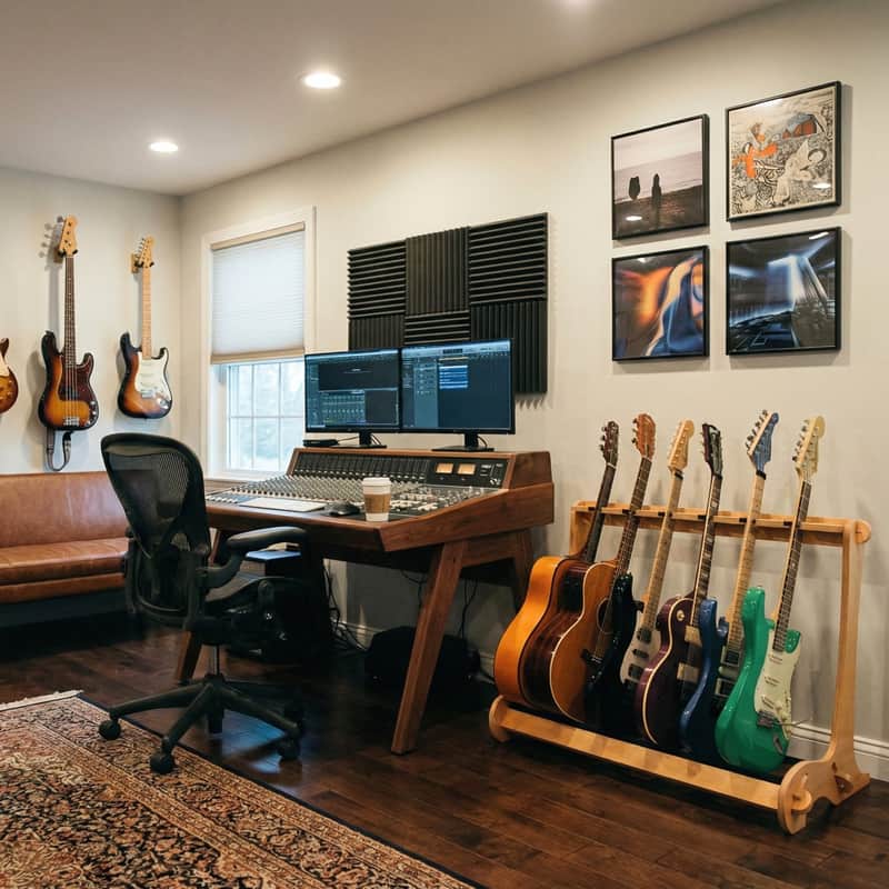 6 Guitar Stand for Acoustics & Electrics - The VersaRack™ | Nitro Safe Hardwood Rack | Made in U.S.A. image 1