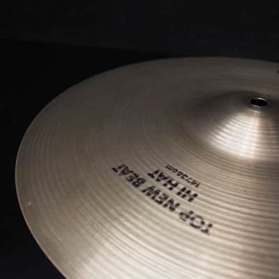 Zildjian USED ​​80s A Zildjian New Beat HiHat 14" pair [Top: 1024g / Bottom: 1418g] image 9