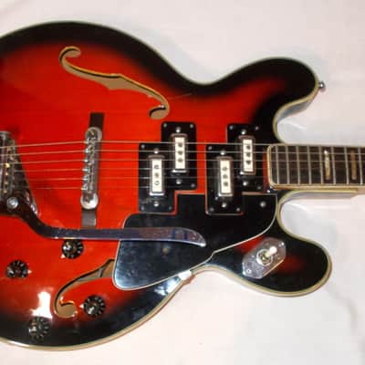 1966 Kimberly Teisco E-335T Cherry Burst *Split Rail Pickups* image 6
