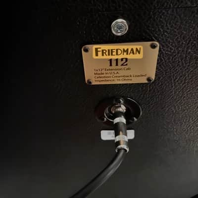 Friedman 112 Vintage 65-Watt 1x12" Closed Back Guitar Speaker Cabinet 2019 - Present - Black image 2