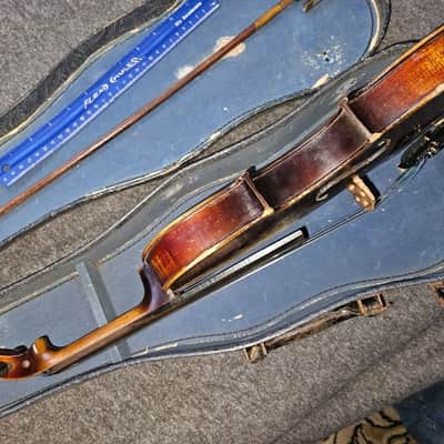 Vintage National Inst size 3/4 violin with case. USA. Good Condition. image 14